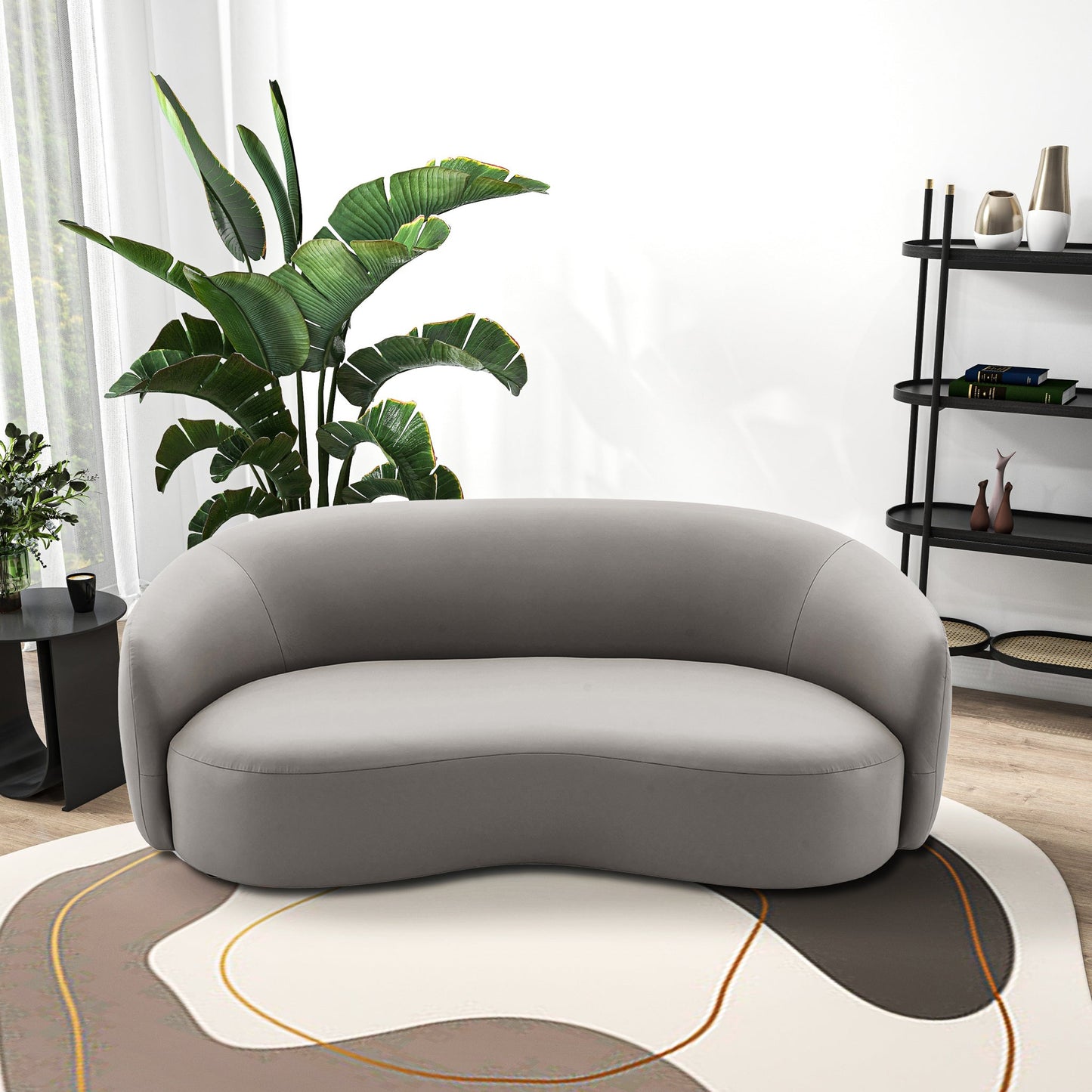 Porter Gray PU Leather Sofa