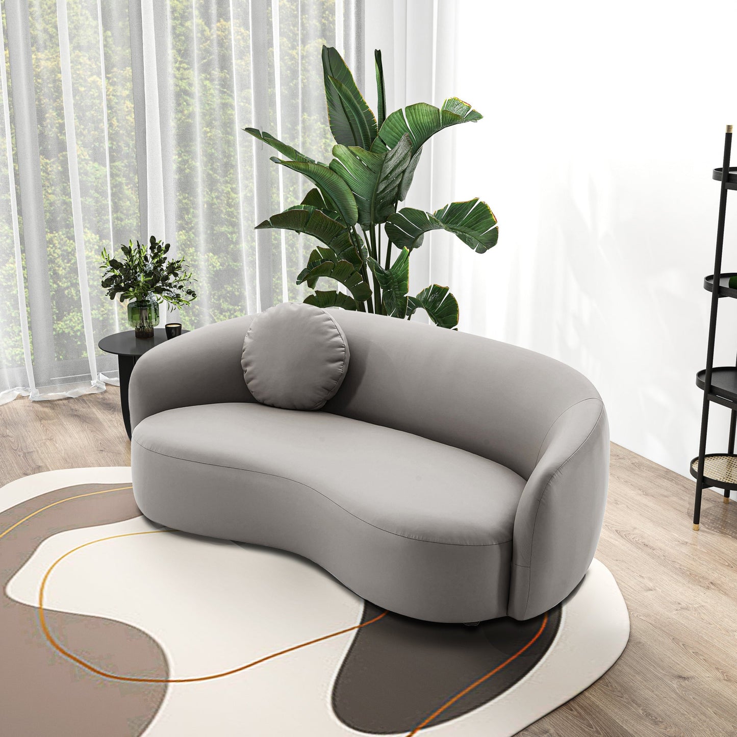 Porter Gray PU Leather Sofa