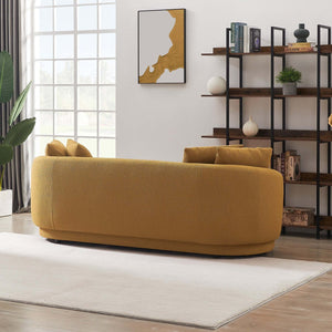 Dylan Modern French Dark Yellow Boucle Sofa