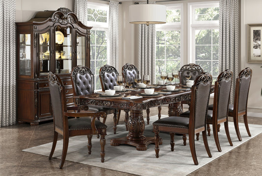 Adelina Cherry Birch Veneer Extendable  Dining Room Set 1468