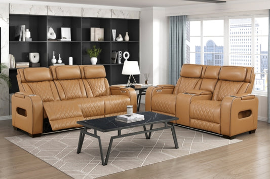 Fairway Brown POWER/LED 3pc Reclining Set 9516