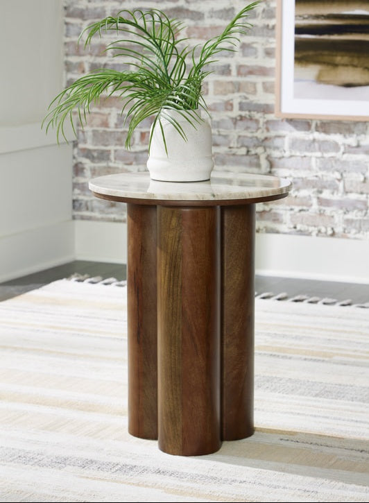Henfield Beige/Brown Accent Table    A4000623
