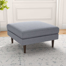 Load image into Gallery viewer, Amber Mid-Century Modern Square Upholstered Ottoman Grey