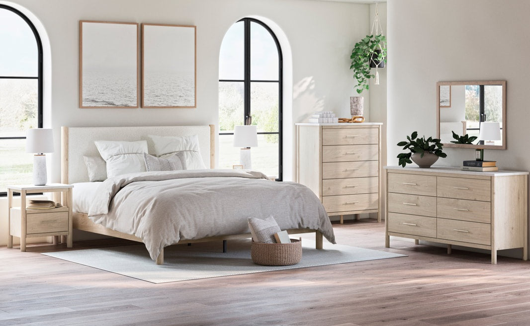 Cadmori  Upholstered Panel Bedroom Set  B2615