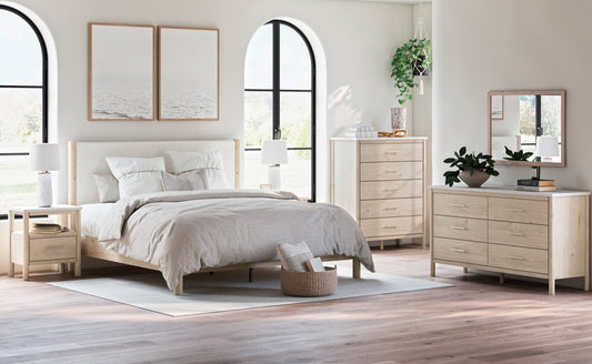 Cadmori  Upholstered Panel Bedroom Set  B2615
