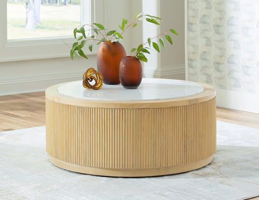 Camdill Light Brown/White Coffee Table T808
