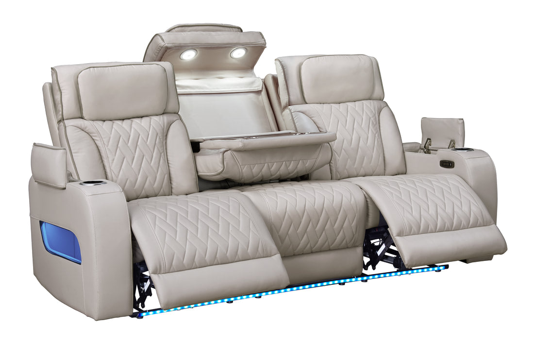 Dubai Sand POWER/LED/BLUETOOTH SPEAKERS 3pc Reclining Set