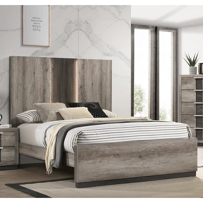 Rangley Grey LED Panel Bedroom Set B6830