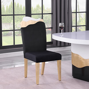 Orion White/Black/Gold 7pc Dining Room Set D901