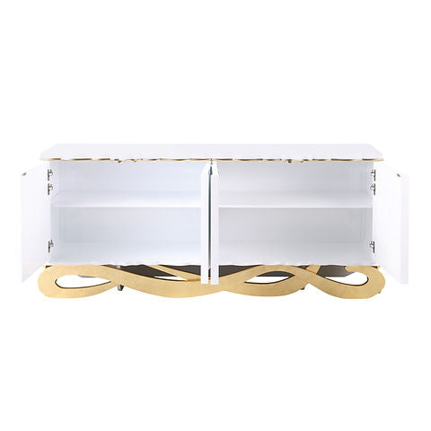 Isodora White/Gold Console Table A-C17