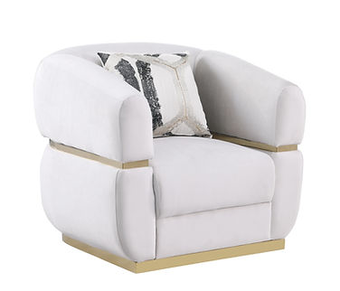 Carmela Cream Fabric Sofa and Loveseat S3500