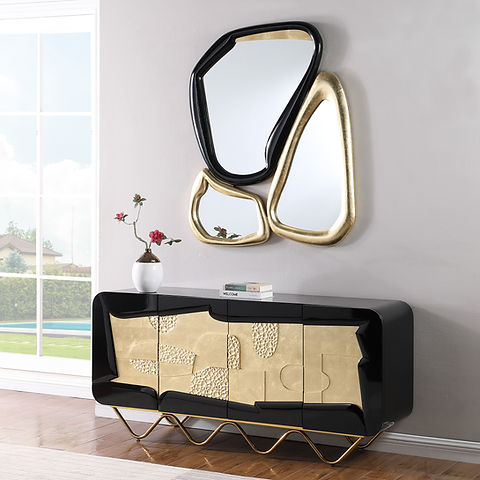 Adora Black/Gold Console Table A-C14