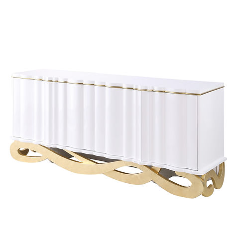 Isodora White/Gold Console Table A-C17