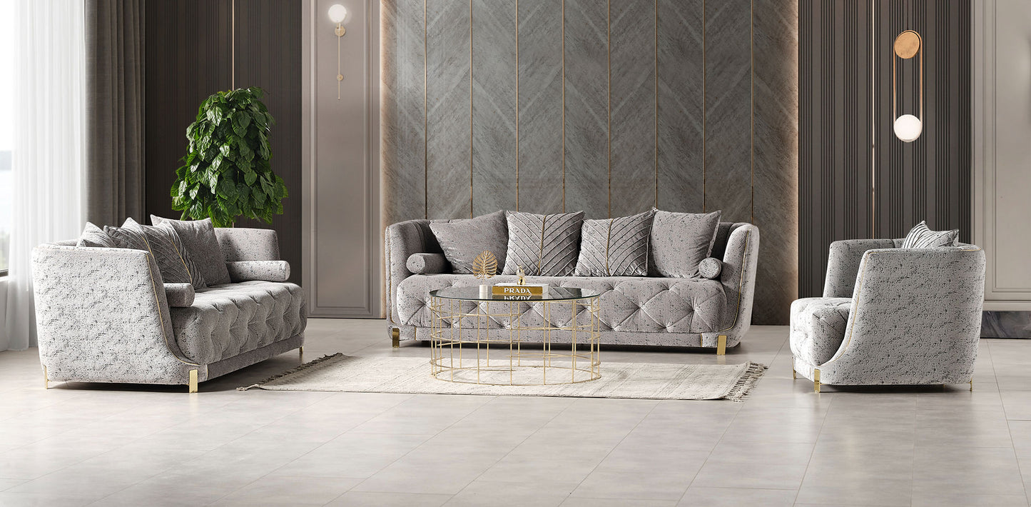 Elit Grey Sofa and Loveseat