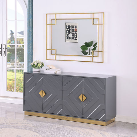 Paros Grey/Gold Console A-C12