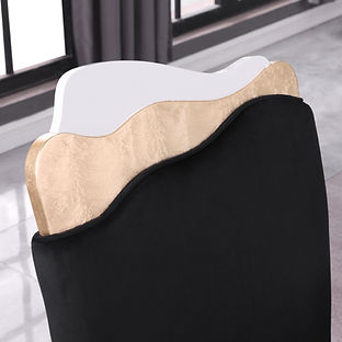 Orion White/Black/Gold 7pc Dining Room Set D901