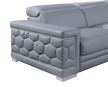 Favo L.Blue  Italian Leather Living Room Set MI-1250