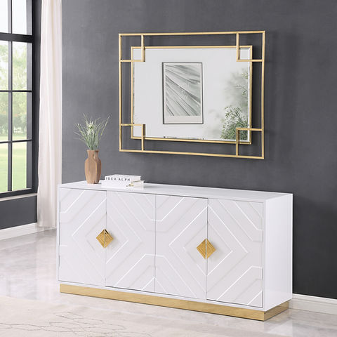 Paros White/Gold Console A-C13