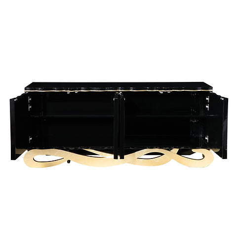 Tessa Black/Gold Console Table A-C17