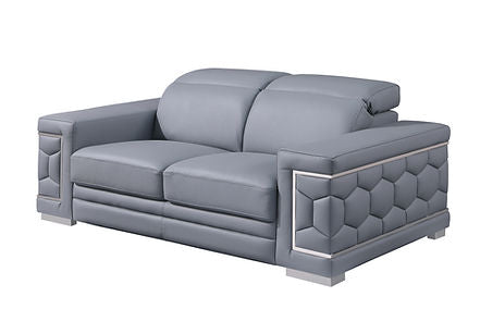 Favo L.Blue  Italian Leather Living Room Set MI-1250