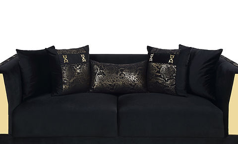 Monaco Black/Gold Living Room Set S4030