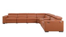 Load image into Gallery viewer, Picasso Carmel 3 POWER  Leather Match 7pc Sectional  MI631