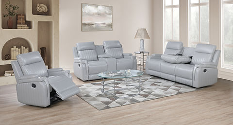 Ethan Light Grey 3pc Reclining Set S2121