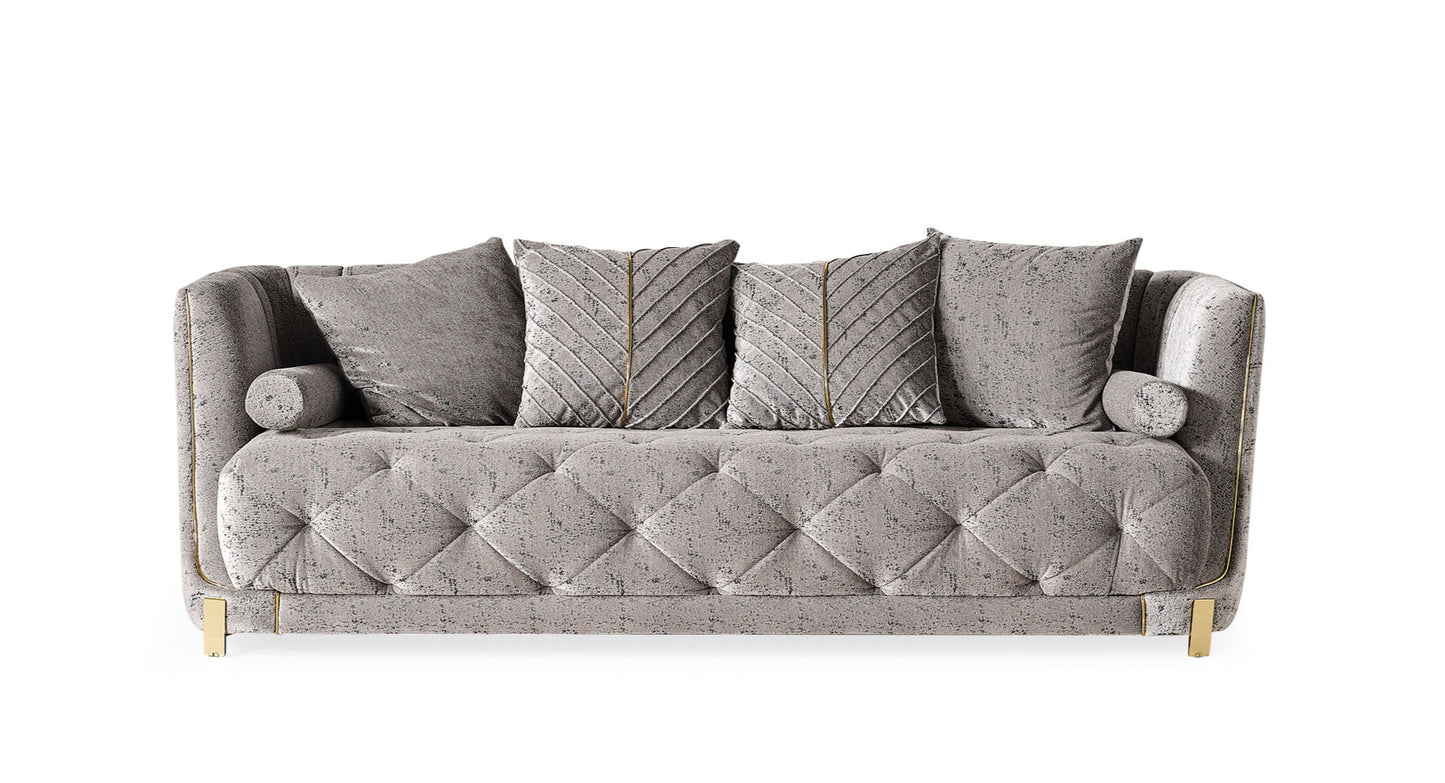 Elit Grey Sofa and Loveseat