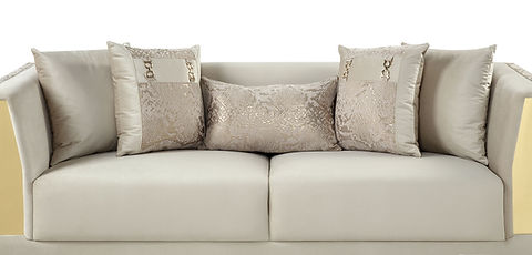 Monaco Cream/Gold Living Room Set S4030