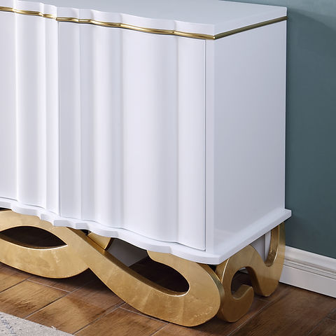 Isodora White/Gold Console Table A-C17
