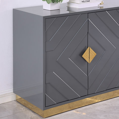 Paros Grey/Gold Console A-C12