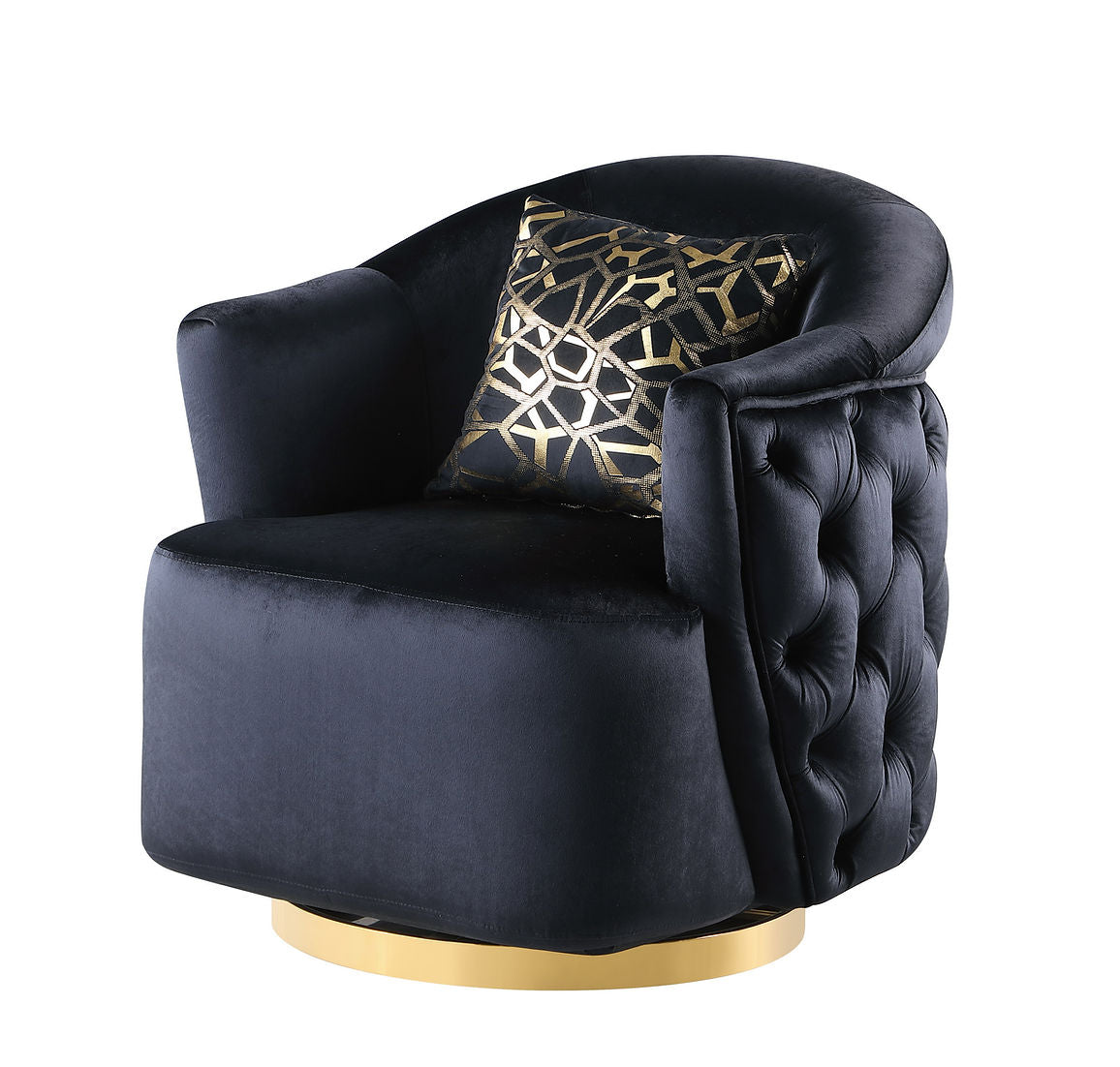 Mila Black Velvet Sofa and Loveseat S2004