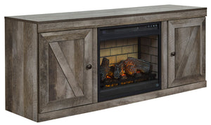 Wynnlow Gray 60" TV Stand with Electric Fireplace EW0440-268