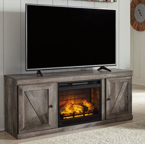 Wynnlow Gray 60" TV Stand with Electric Fireplace EW0440-268