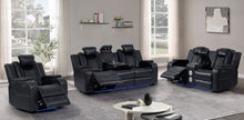 Load image into Gallery viewer, Galaxy Black POWER/LED/BLUETOOTH SPEAKERS 3pc Reclining Set