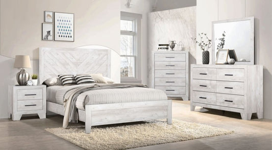 HH3520 White Bedroom Set - Harwin Furniture