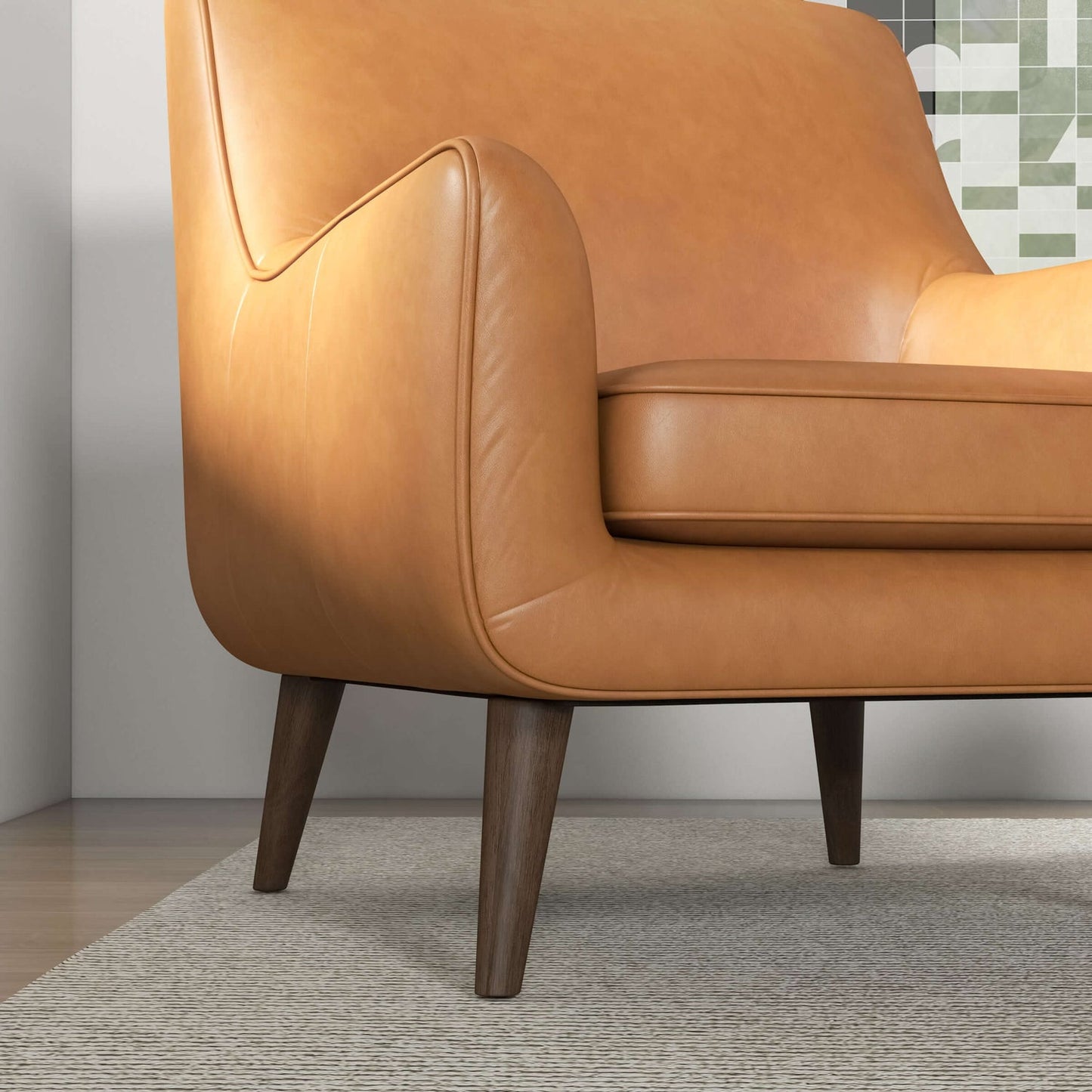 Alex Tan Genuine Leather Lounge Chair