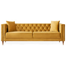 Load image into Gallery viewer, Autumn Modern Mustard Velvet Sofa
