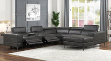Load image into Gallery viewer, Milano Grey POWER 6pc Reclining Sectional