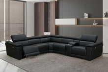 Load image into Gallery viewer, Newyork Black POWER/TOP GRAIN LEATHER Sectional