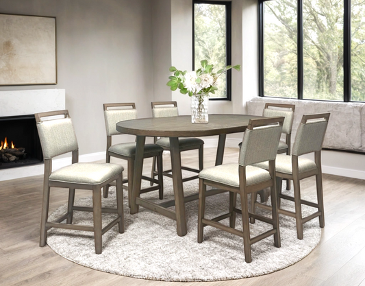 D2510 Grey 7pc Counter Height Set