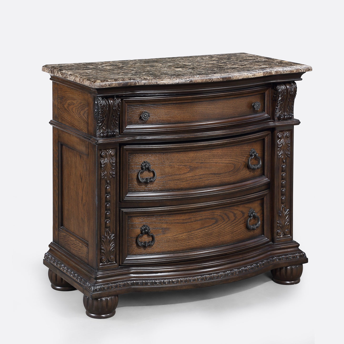 Stanley Coffee Brown Upholstered Sleigh  Bedroom Set | B1610