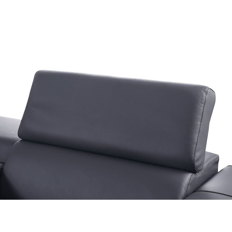 Picasso Dark Grey 3-POWER  Leather Match 7pc Sectional  MI631