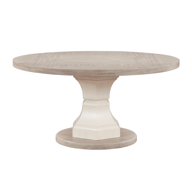 Lofton Light Gray/White Round Dining Set 6018