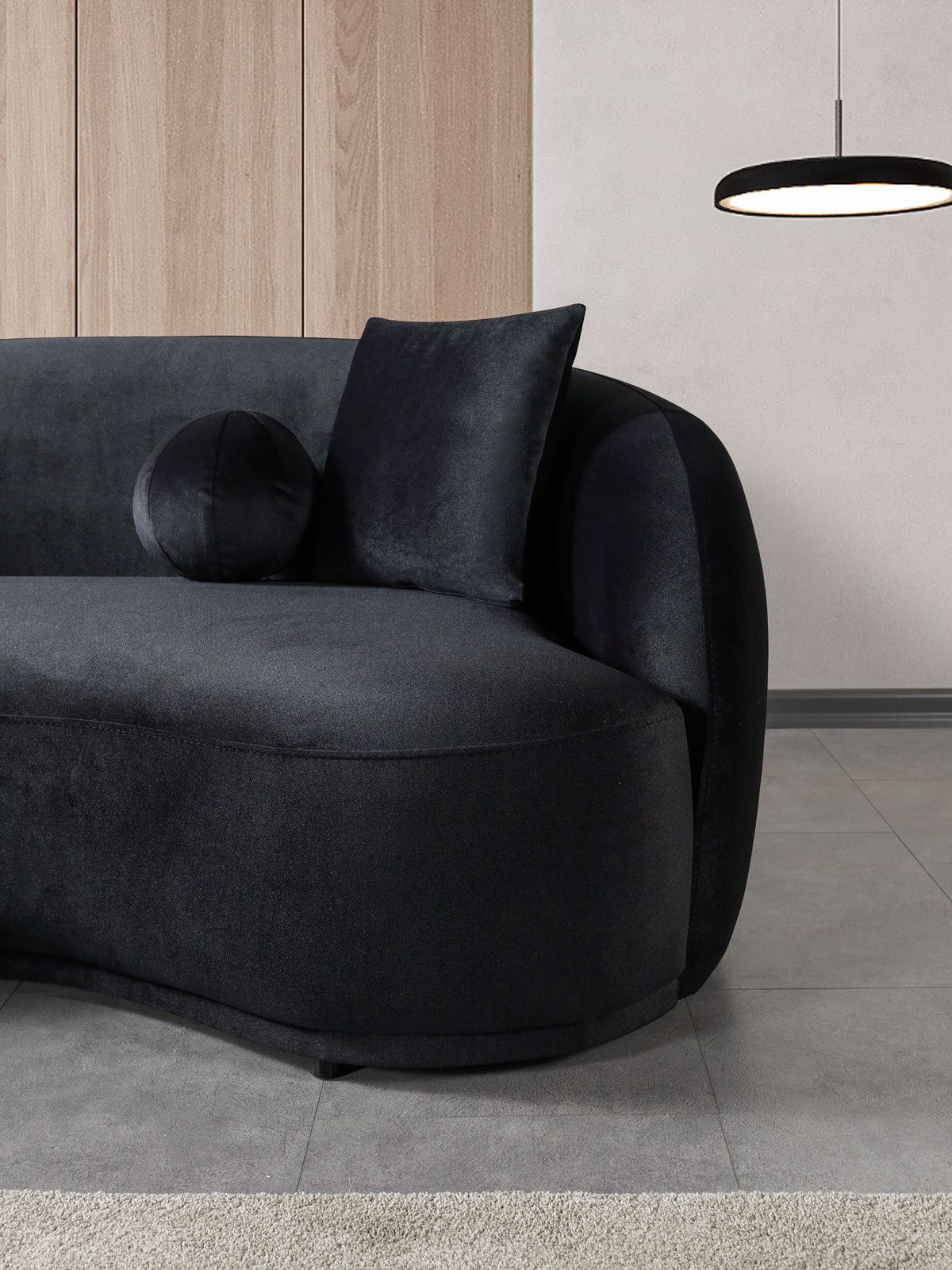 Bonita Black Velvet Living Room Set