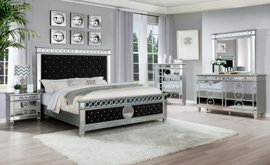 Bella Black Velvet Bedroom Set B1852