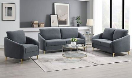 Lila Grey Boucle Living Room Set S160