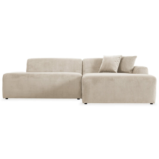 Mar Cream RAF Sectional Corduroy Sofa