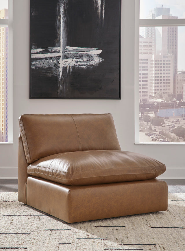 Emilia Caramel GENUINE LEATHER 6pc Sectional 30901