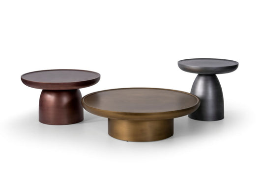 719 Gold/Bronze/Silver 3pc Coffee Table Set